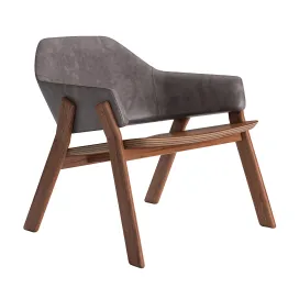 Blu dot clutch leather lounge chair